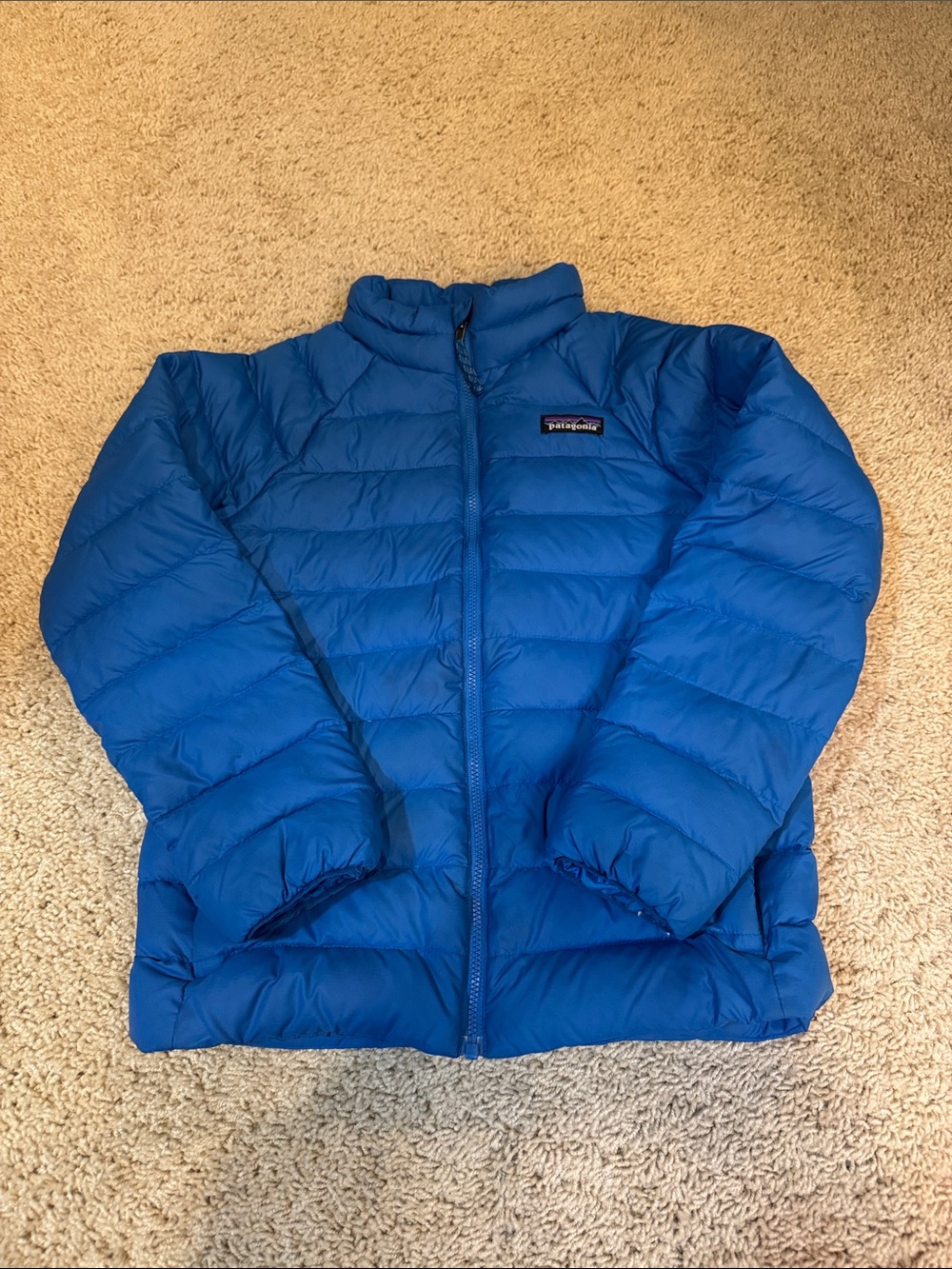 Patagonia Kids Royal Blue Quilted Better Sweater Down Jacket